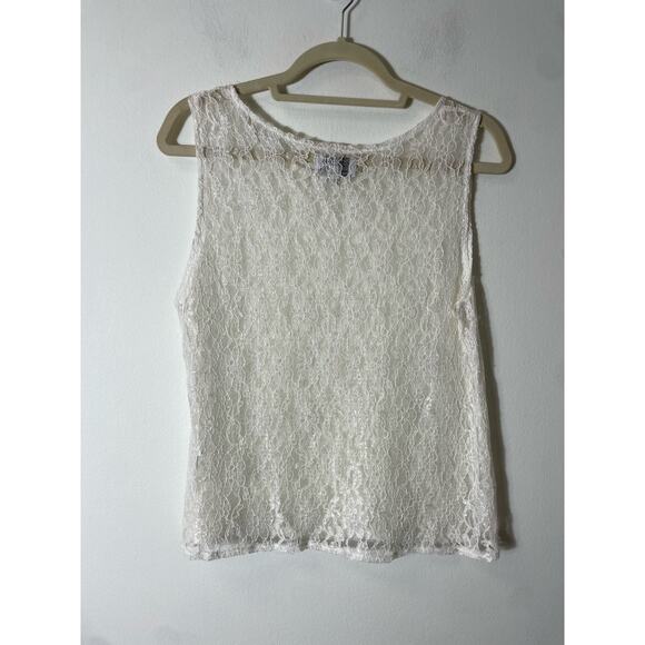 Two Wishes Lace Flower Tank Size Small - Picture 3 of 3